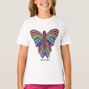 Mariposa arcoiris (blanca) - camiseta básica de Ch
