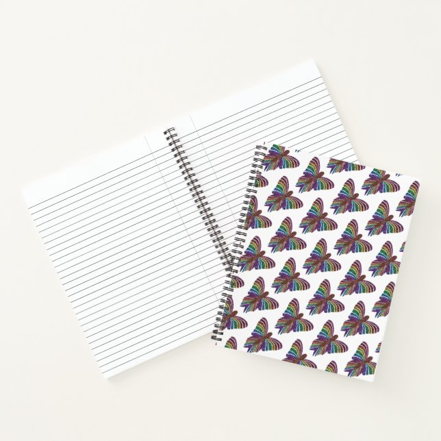 Mariposa Arcoíris (blanco) - Cuaderno (Interior)