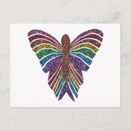Mariposa Arcoíris (blanco individual) - Tarjeta po
