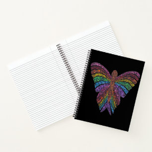 Mariposa Arcoíris (negra) - Cuaderno