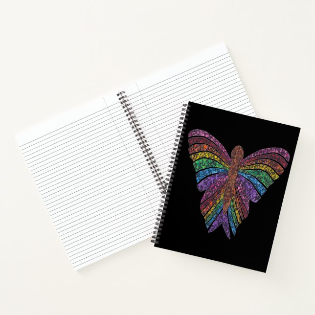 Mariposa Arcoíris (negra) - Cuaderno (Interior)