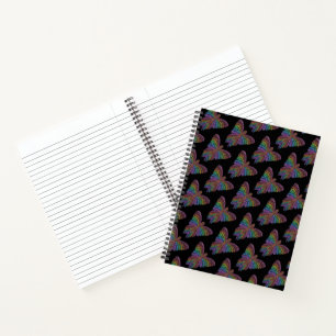 Mariposa Arcoíris (negra) - Cuaderno