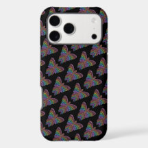 Mariposa Arcoíris (negro) - Funda para iPhone