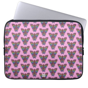 Mariposa Arcoíris (rosa) - Funda para Portátil