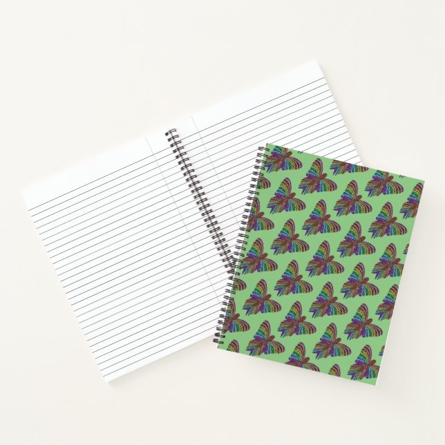Mariposa Arcoíris (verde claro) - Cuaderno (Interior)