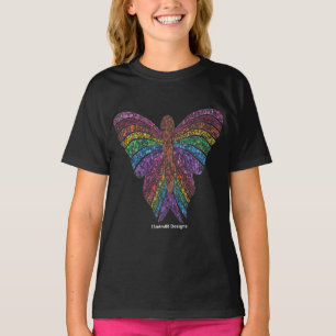 Mariposa Arcoíris (vívida) - Camiseta Básica para 