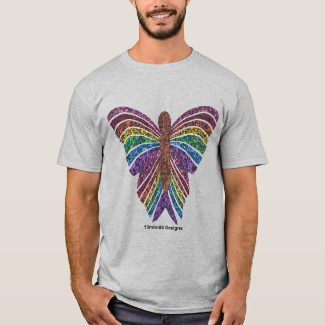 Mariposa Arcoíris (vívida) - Camiseta Ligera para  (Anverso)