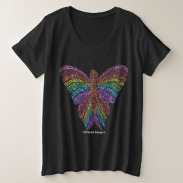 Mariposa arcoiris (vívida) - Camiseta tamaño adici