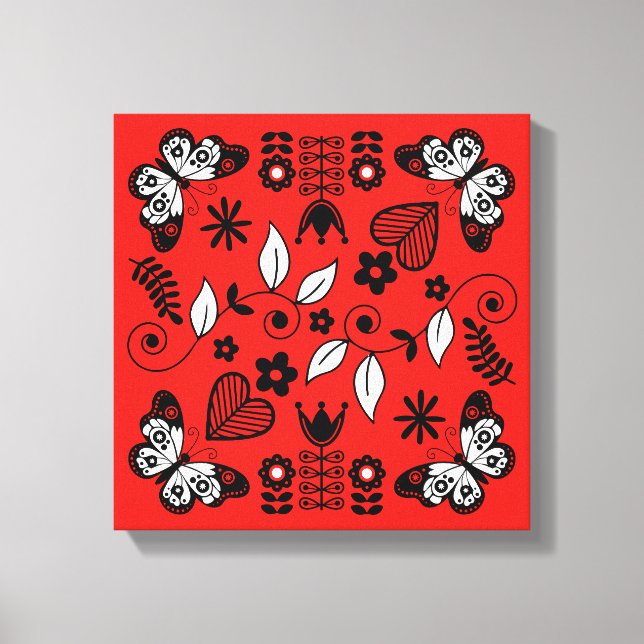 Mariposa Arte folclórico escandinavo (Anverso)