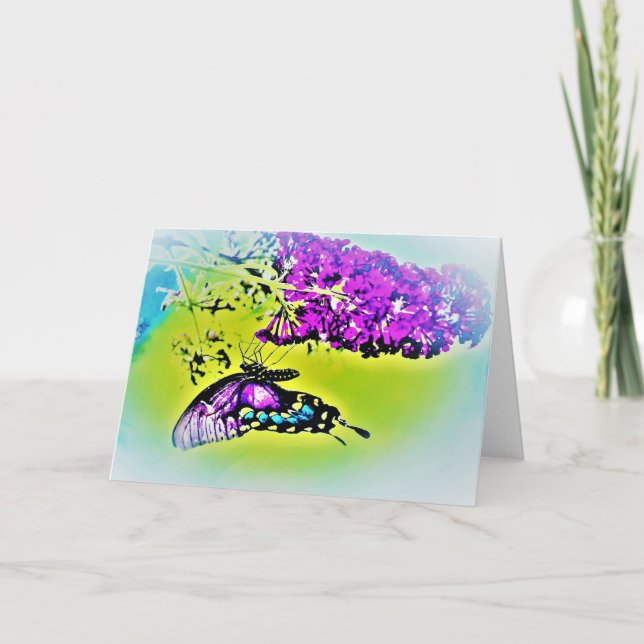 Mariposa / Arte, tarjeta (Anverso)
