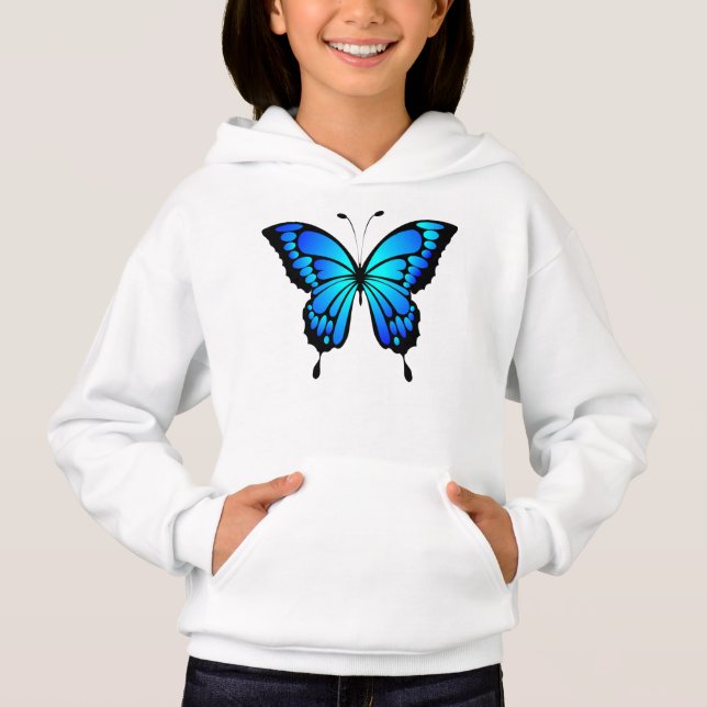 Mariposa Azul Insect Ilustracion-camiseta 20284 (Anverso)