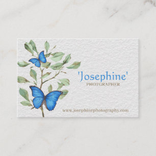 Mariposa azul - Tarjeta de visita