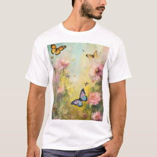 Mariposa cedida: camiseta de armonía de la natural