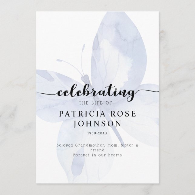 Mariposa celebrando la vida del programa de funera (Anverso)