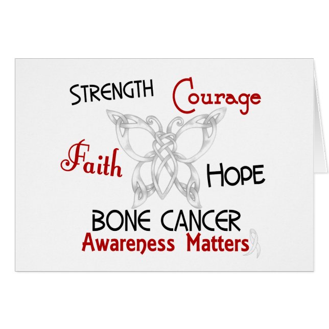 Mariposa céltica 3 del cáncer de hueso (Anverso (Horizontal))