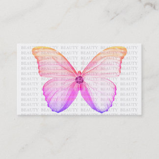 Mariposa colorida de la tarjeta de visita de la