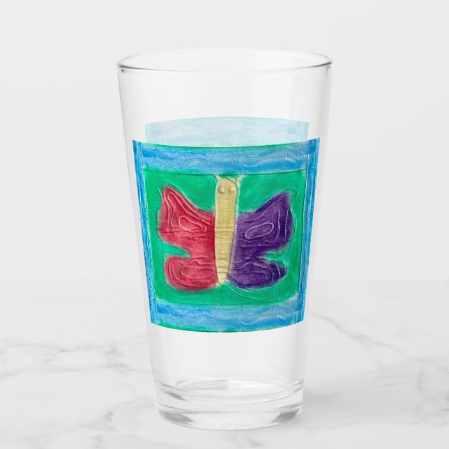 Mariposa colorida original | Centro | (Anverso)