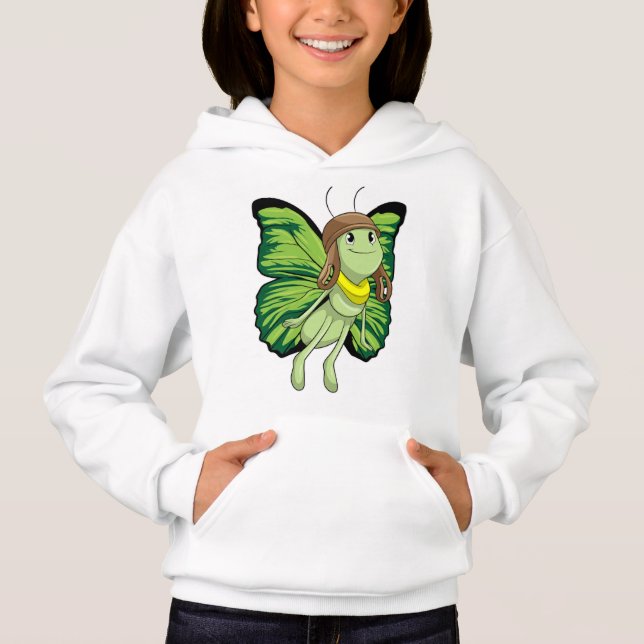 Mariposa como piloto con gorra piloto (Anverso)