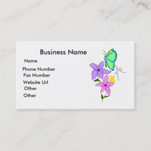 mariposa con la tarjeta de visita de las flores