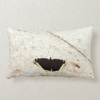 Mariposa contra la almohada lumbar de piedra