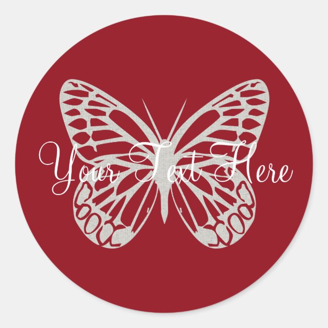 Mariposa Cuta Gracias Pegatina Fiesta (Anverso)