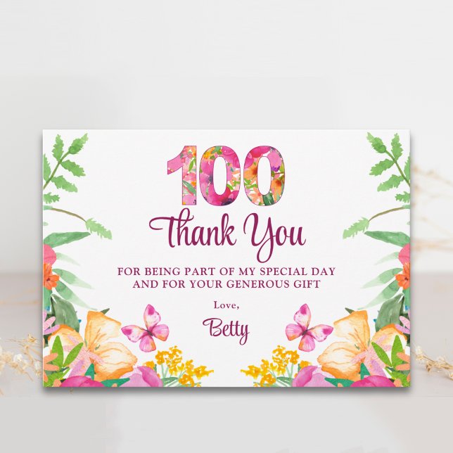 Mariposa de Agradecimiento de Cumpleaños 100 Flora (Subido por el creador)