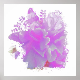 *~* Mariposa de arte de pintura de peones rosados