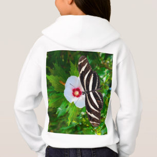 Mariposa de cebra con camiseta roja de Hibiscus
