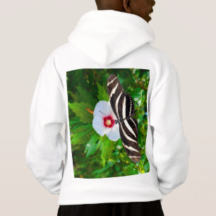 Mariposa de cebra con camiseta roja de Hibiscus