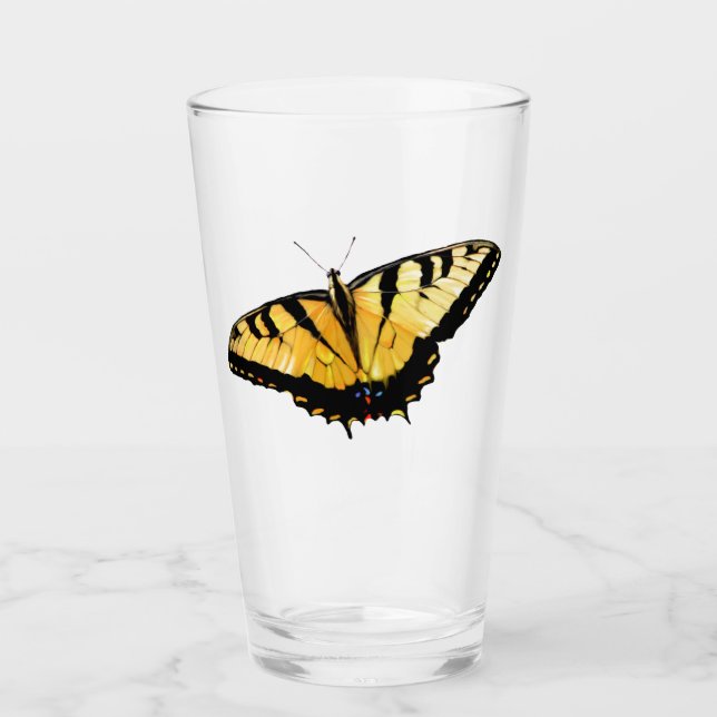 Mariposa de cola de cerda de vidrio de 16 oz (Anverso)