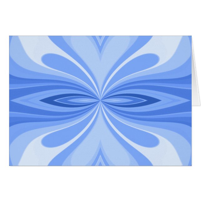 Mariposa de Corazón Azul Abstracto (Anverso (Horizontal))