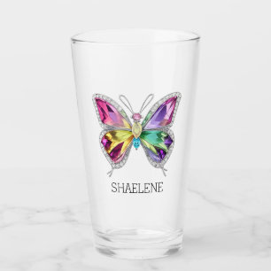 Mariposa de cristal de arcoiris encalada