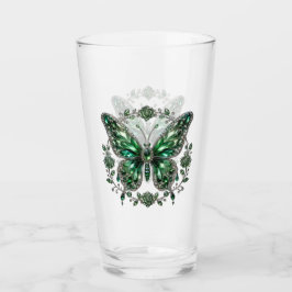 Mariposa de Cristal Verde | Marco Floral