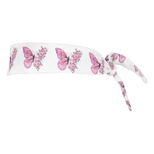 Mariposa de Flor con Sakura Rosa (Girar 90)