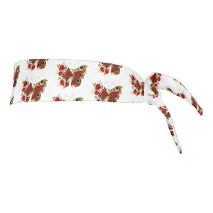 Mariposa de flor roja con rosas rojas