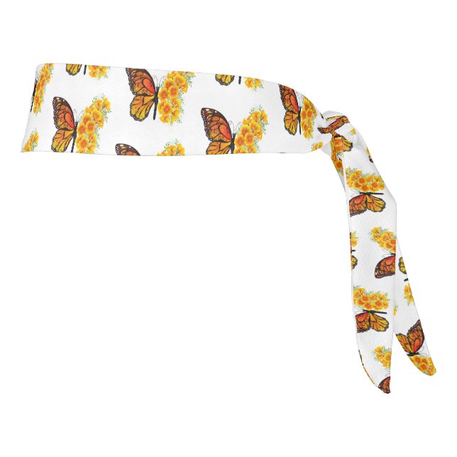 Mariposa de flores con amapola amarilla de Califor (Girar 90)