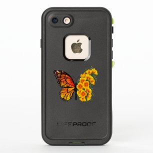 Mariposa de flores con amapola amarilla de Califor