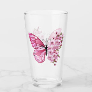 Mariposa de flores con Sakura rosa