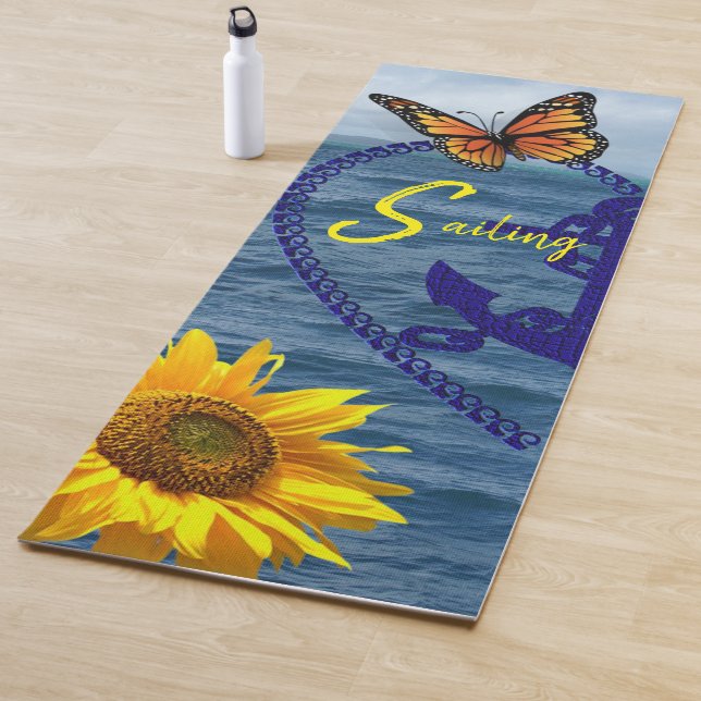 Mariposa de girasol Anchor Vela Yoga Mat (In situ)