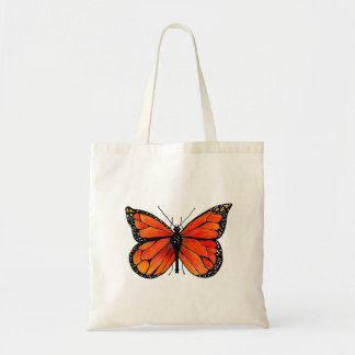 Mariposa de monarca en la bolsa de asas