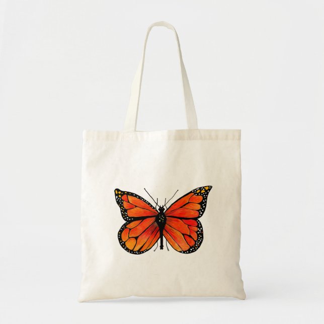 Mariposa de monarca en la bolsa de asas (Frente)