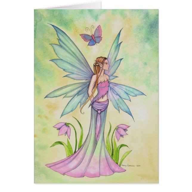 Mariposa de primavera Fairy Fantasy Art (Frente)