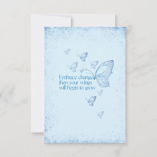 Mariposa de semicolón - Tarjeta de cambio de abraz (Anverso)
