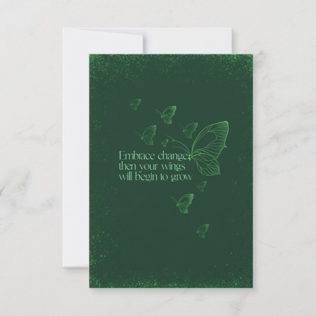 Mariposa de semicolón - Tarjeta de cambio de abraz (Anverso)