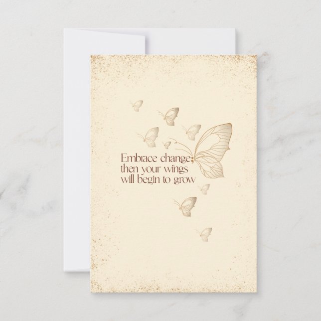 Mariposa de semicolón - Tarjeta de cambio de abraz (Anverso)