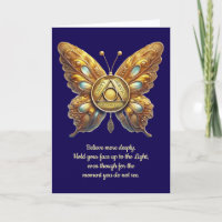 Mariposa de símbolo de unidad AA, tarjeta de anive