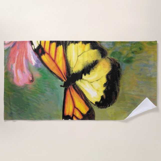 Mariposa de verano de primavera - toalla de playa (Anverso)