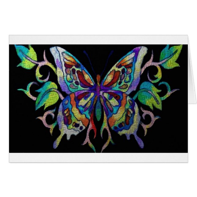 mariposa de vidrio manchado (Anverso (Horizontal))