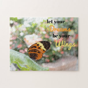 Mariposa "Deja tus sueños" Cita el rompecabezas