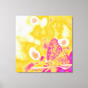 Mariposa del arte pop en la hoja